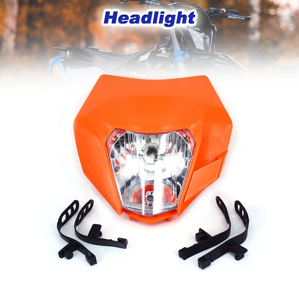 Enduro Super 950 Orange For Lamp Headlight Plastic PP Head Fits Light Front