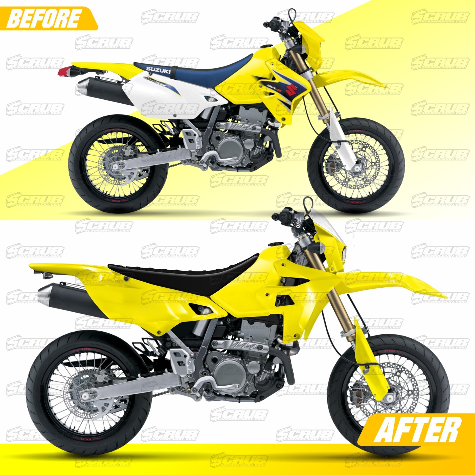 Polisport RESTYLE Suzuki DRZ400 Enduro 1999-2024 Plastic kit