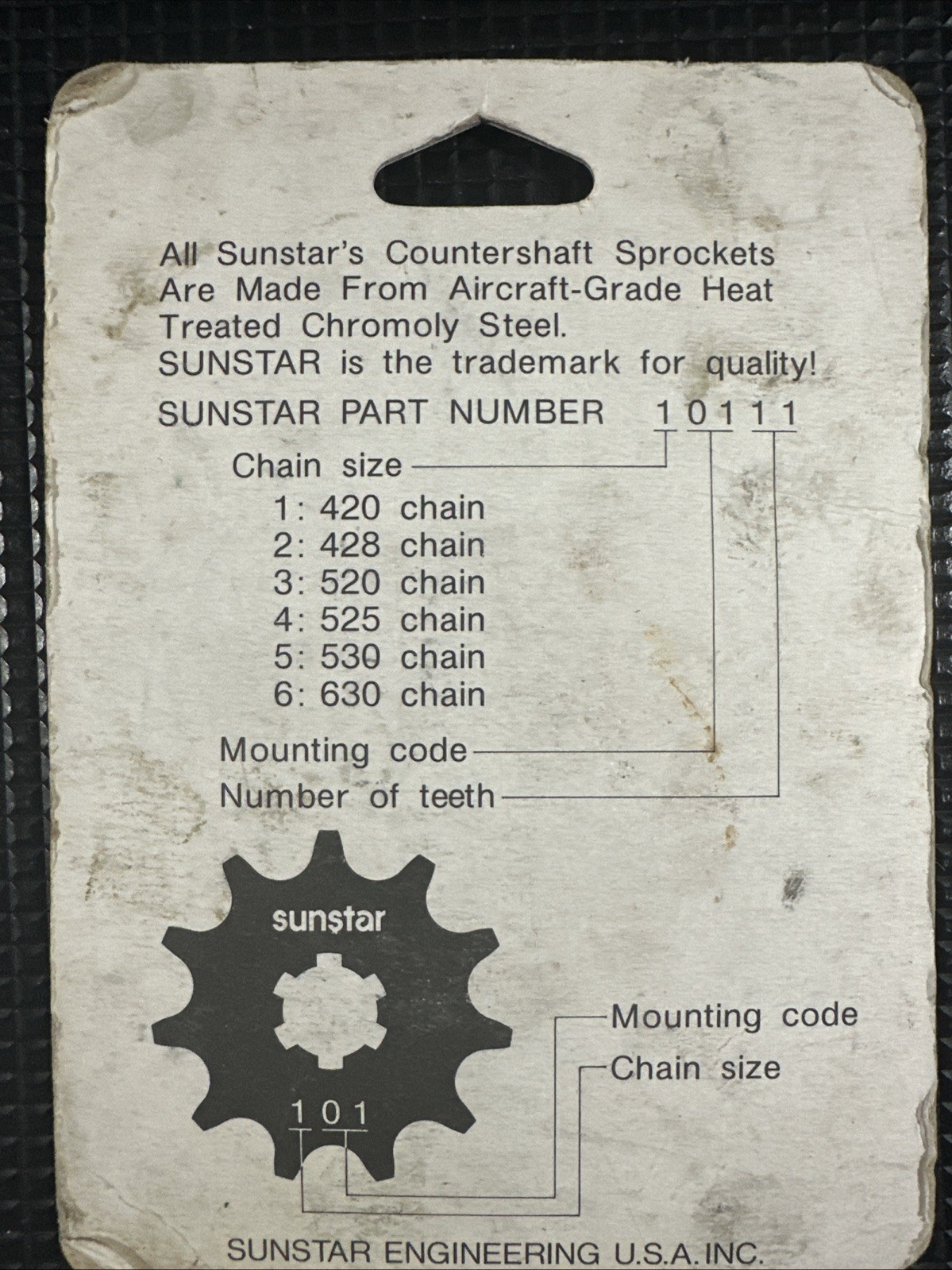Sunstar Counter Shaft Sprocket #31513