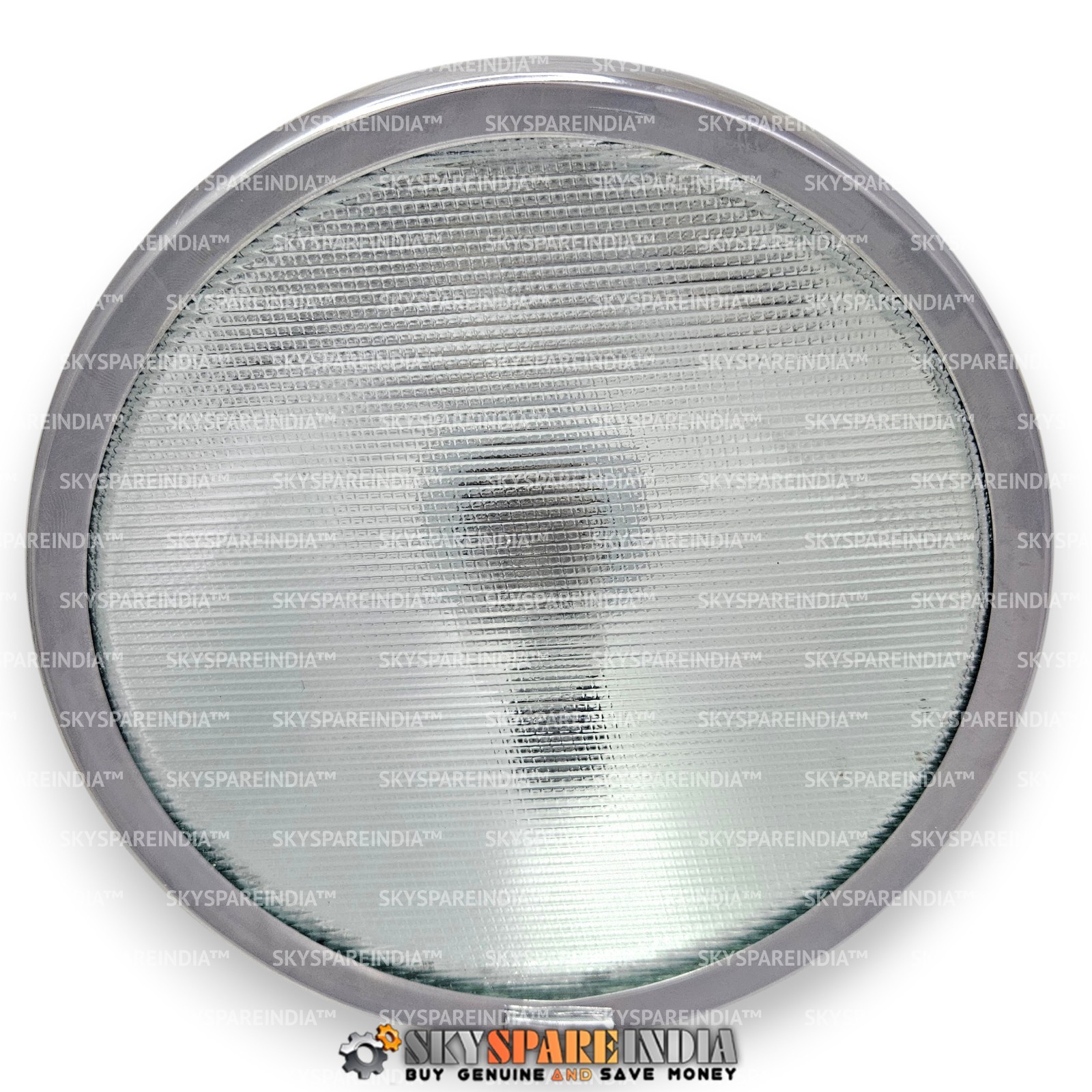 6″ Lucas Flat Frost Glass Headlight Chrome Compatible With Panther Triumph Ariel