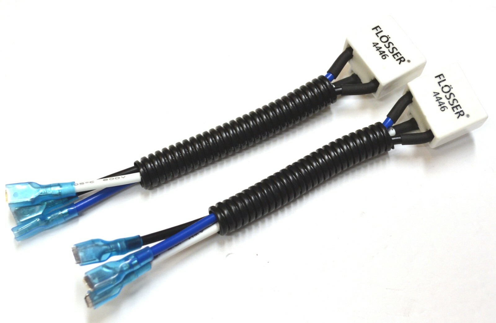 Flosser Wire Ceramic 4446 Pigtail Female 9003 HB2 H4 Head Light Bulb Socket Plug