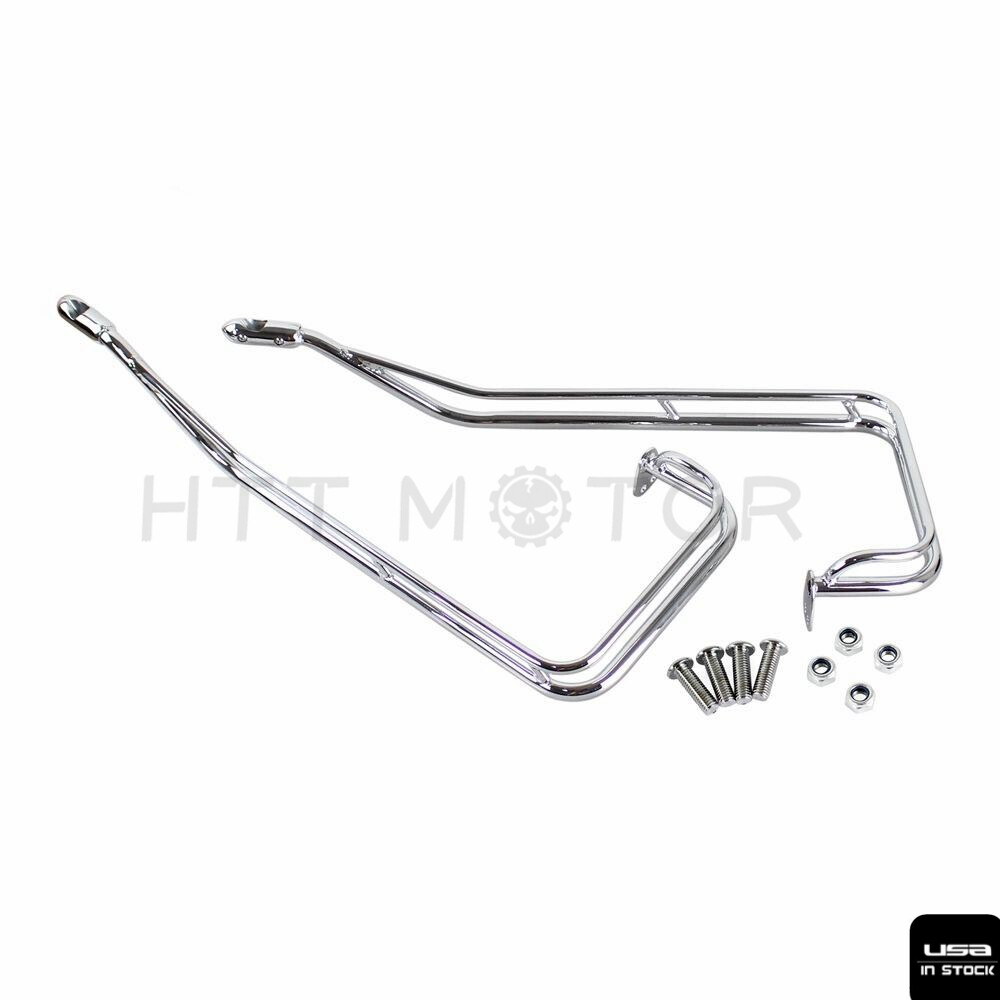 Twins Saddlebag Support Guard Bars Pannier Rail For 2009-13 Harley H-D Touring