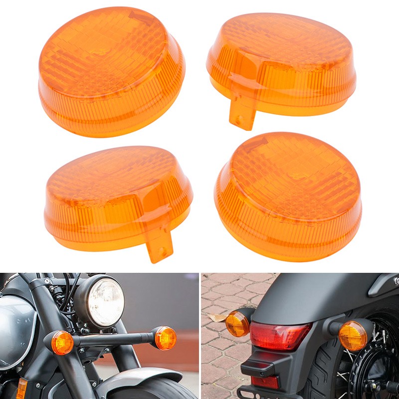 4pcs Turn Signal Light Lens Cover For Honda Shadow 750 VT1300 VTX1300S Cast