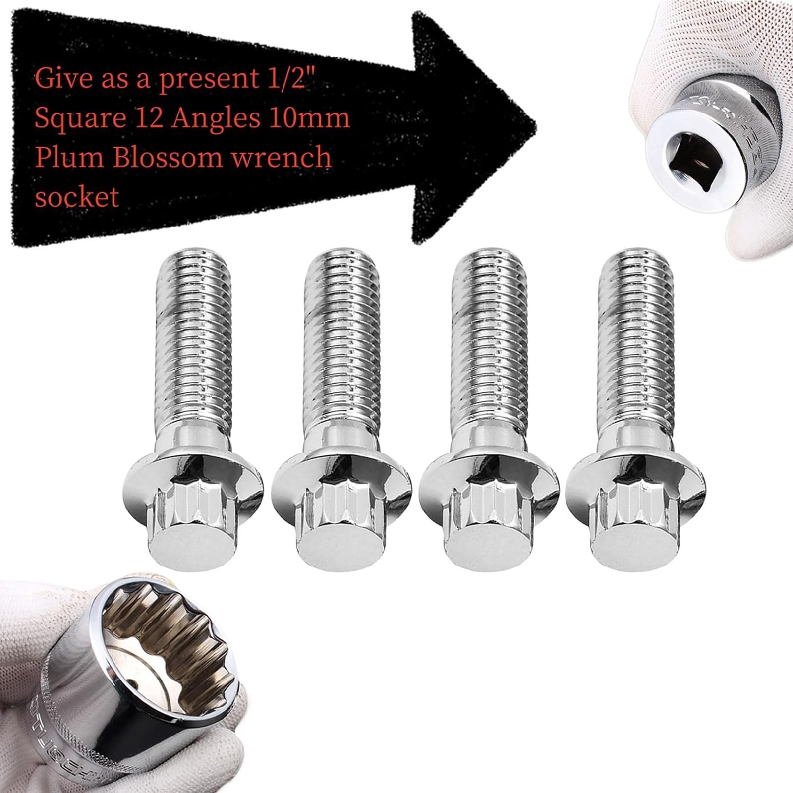 M10x1.5 Front Brake Caliper Bolts Metric Bolt For 2004-2024 Harley Touring Model