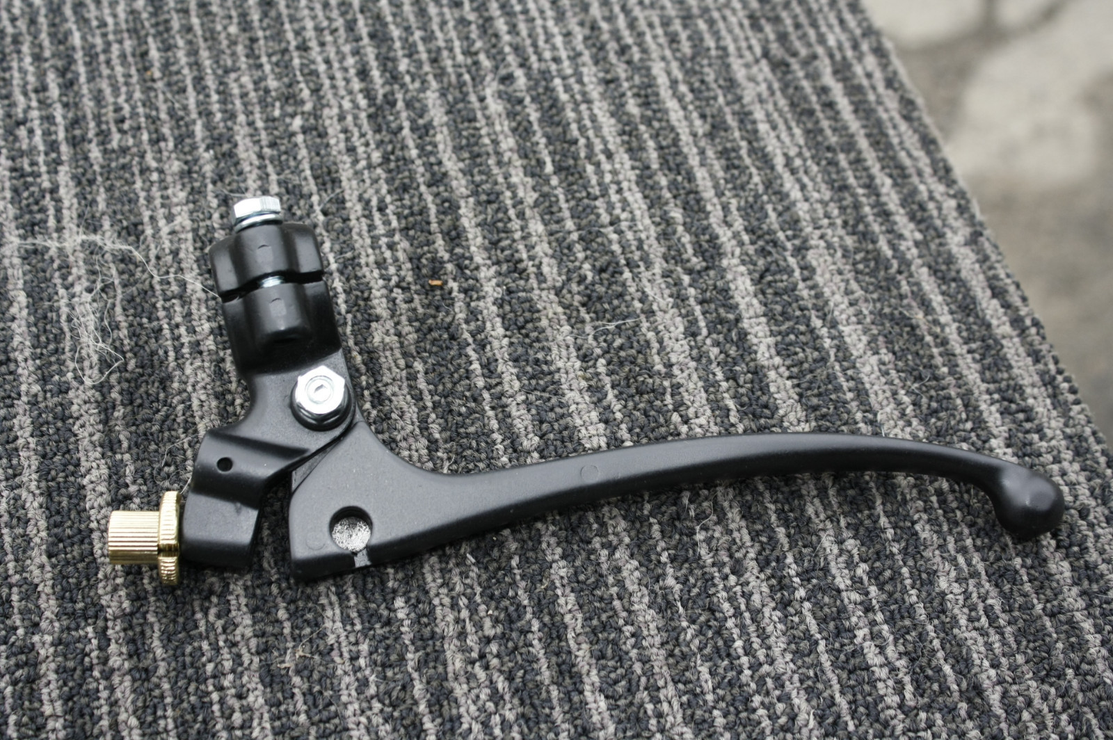 HONDA DRUM SATIN BLACK Brake Lever Assembly w mirror hole CB350 450 etc CB CL SL