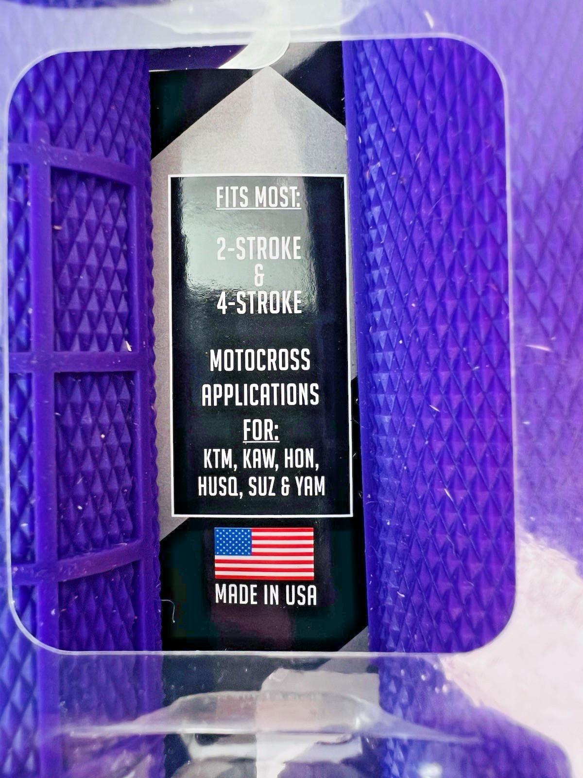 ODI MX V2 Lock-On Half Waffle Grips Purple H36HWPR 117mm