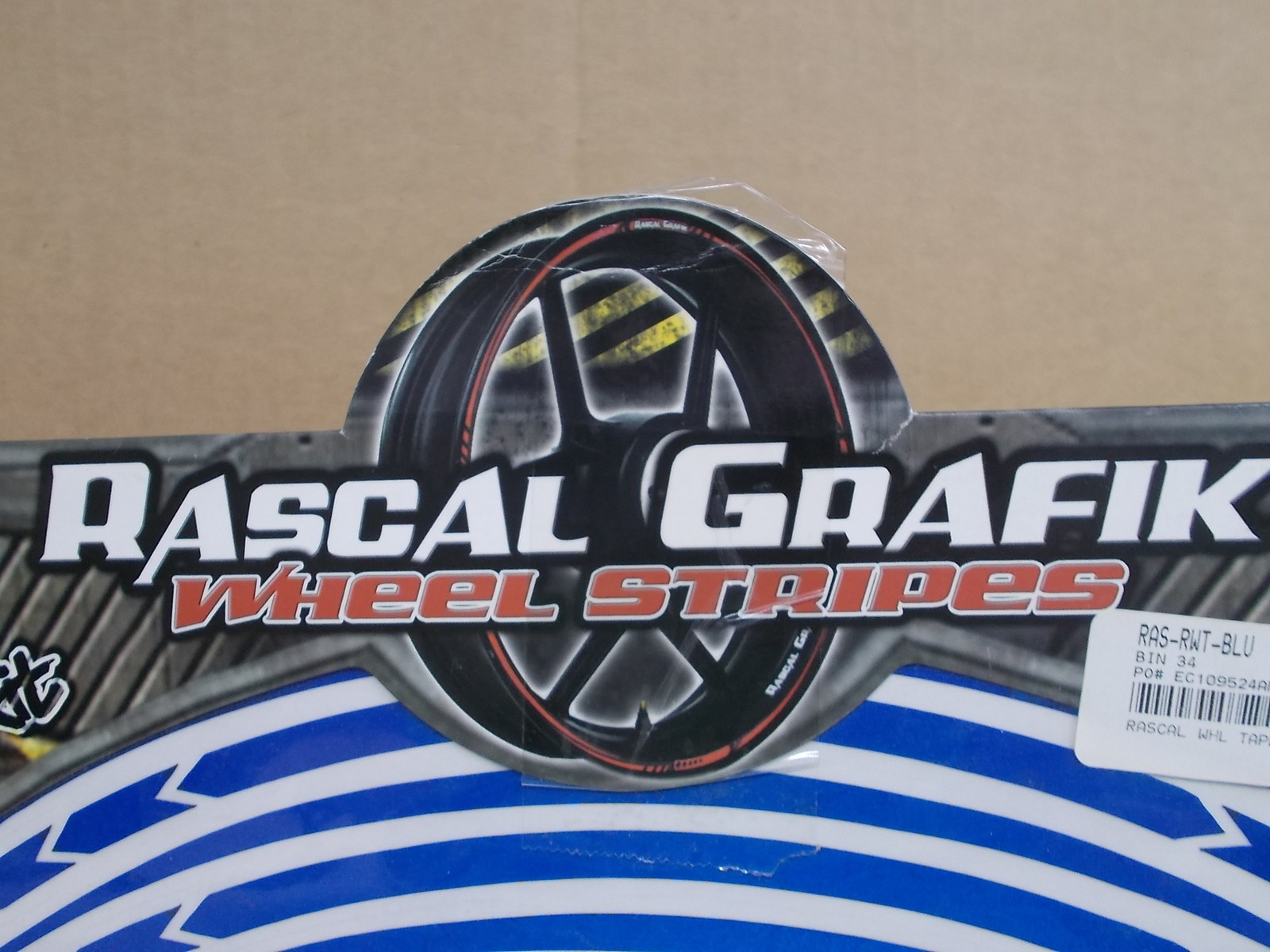 NOS Rascal Grafik Wheel Stripe Kit Blue Reflective 17″ 03-6903