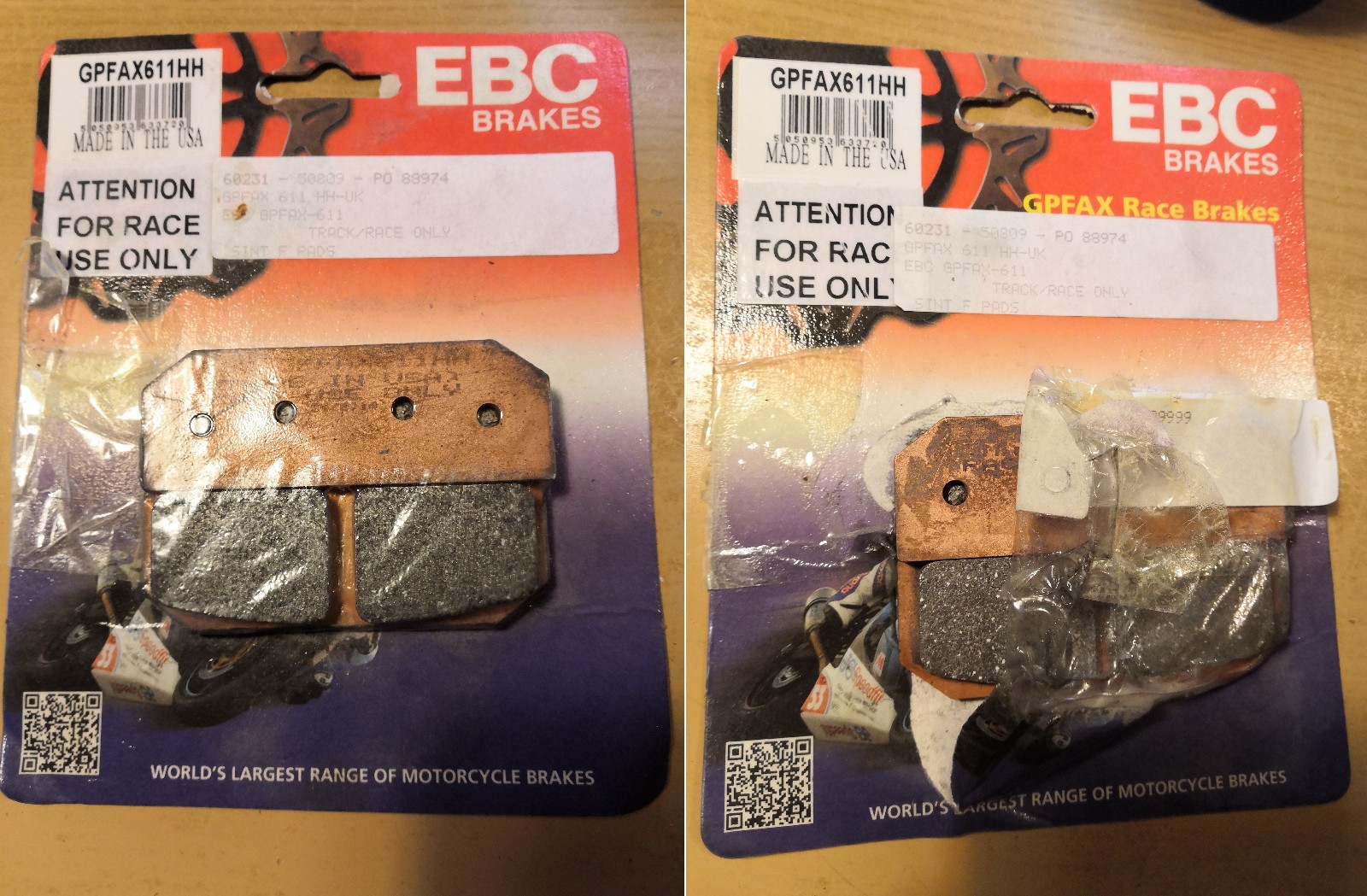 (Pair) 2 x EBC – RACE USE ONLY – Sintered GPFAX Compound Race Pad (GPFAX611HH)