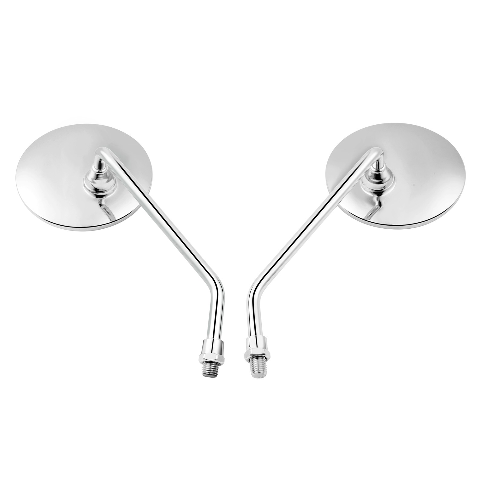 Motorcycle Round Rearview Side Mirrors Chrome For Yamaha QT50 Vino 125cc 50cc