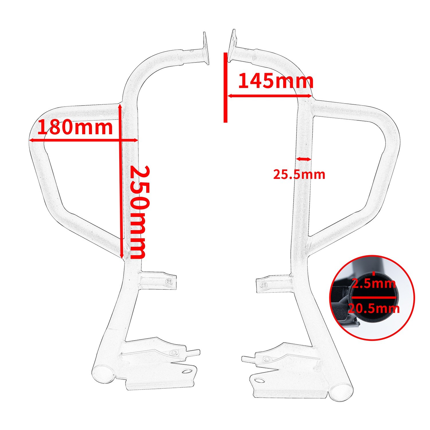 Wolfline Moto Engine Guards Crash Bars For Honda Trail Hunter Cub CT 125 2020-25