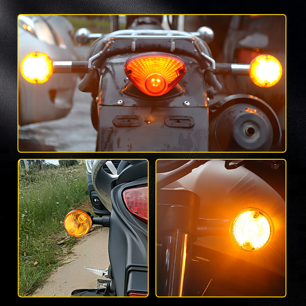 4x Amber Turn Signal Blinker Light For Suzuki Boulevard C109R C50 S 40 50 83