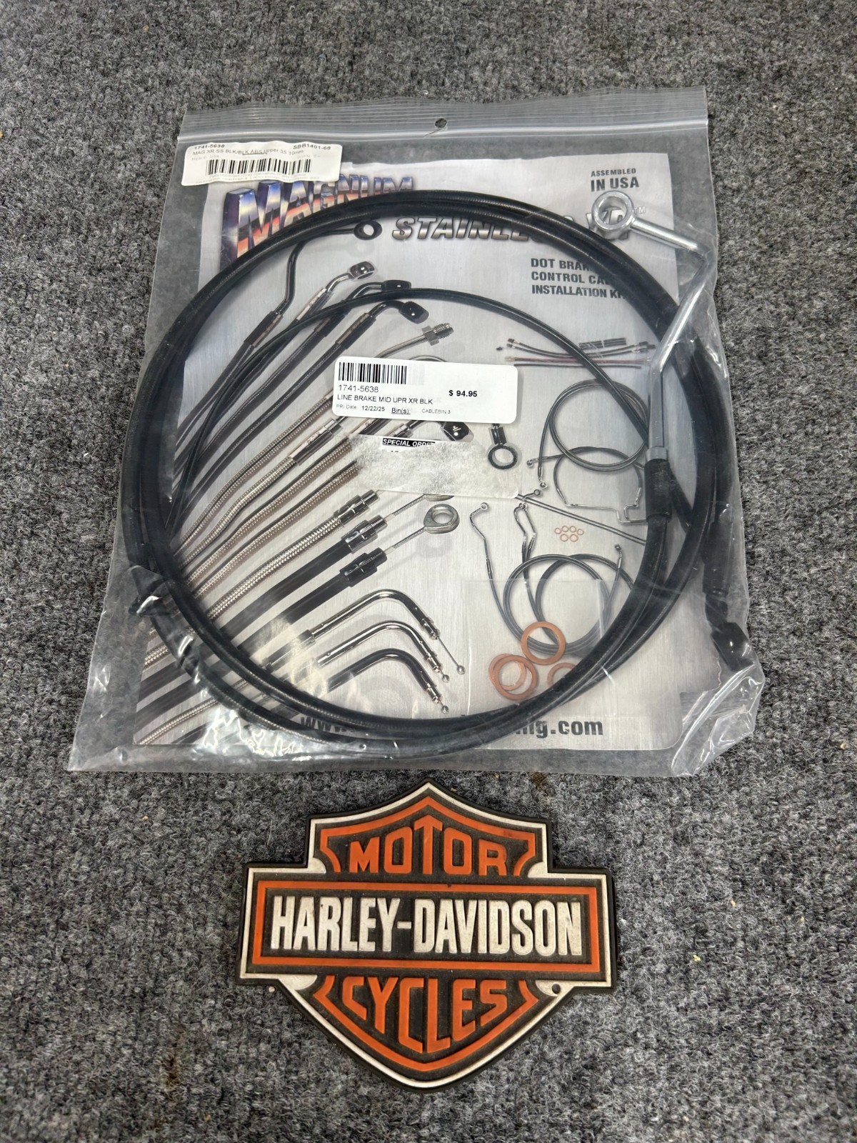 MAGNUM XR BLACK Upper Brake Line SBB1401-68 1741-5638