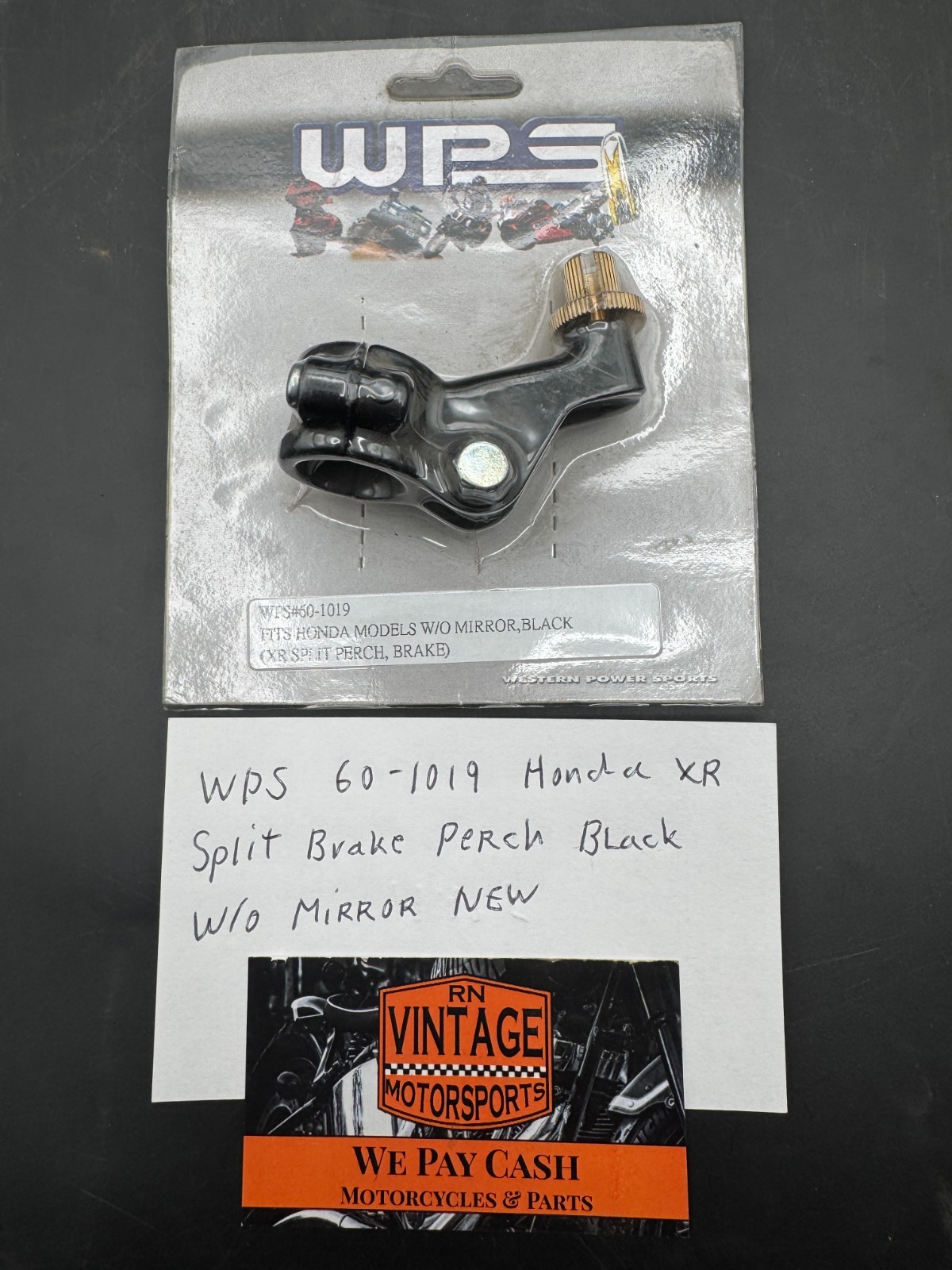 WPS 60-1019 Honda XR Split Brake Perch Black W/O Mirror New