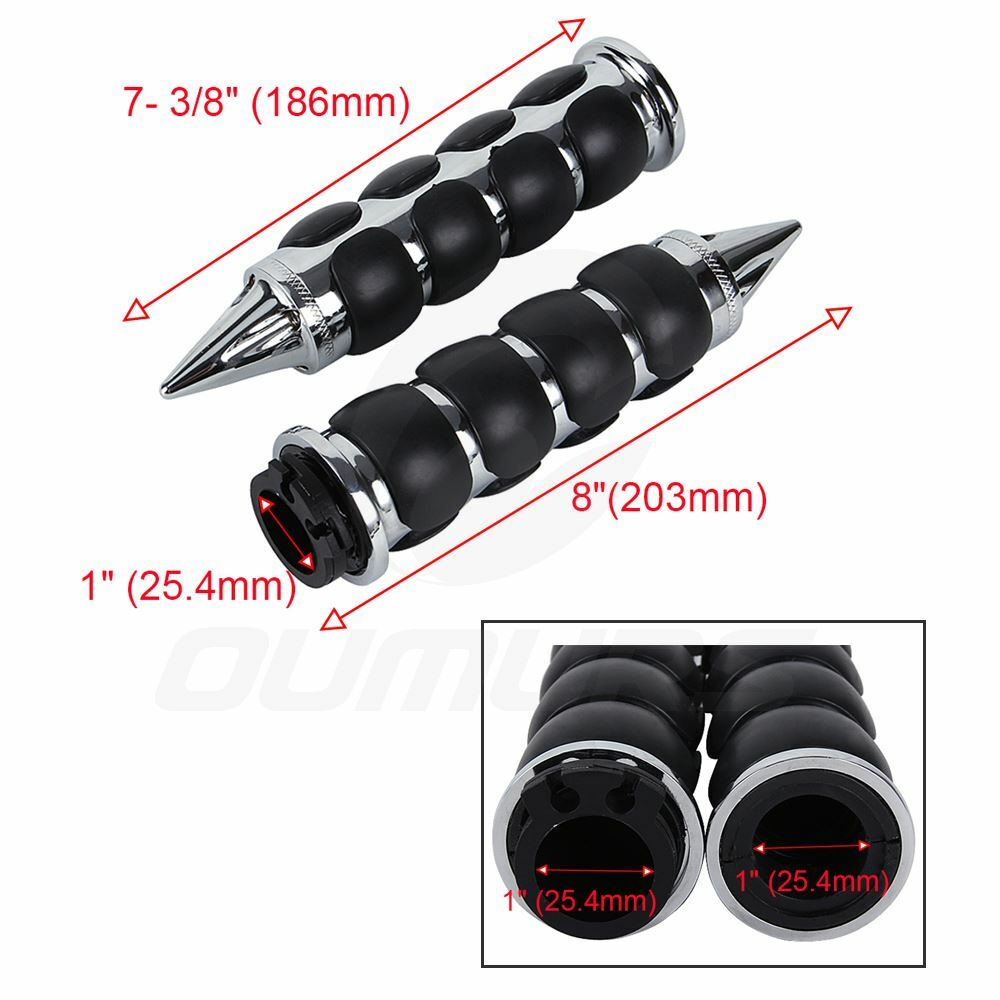 1″ Handle Bar Hand Grips Motorcycle For Yamaha V Star XVS 250 650 950 1100 1300