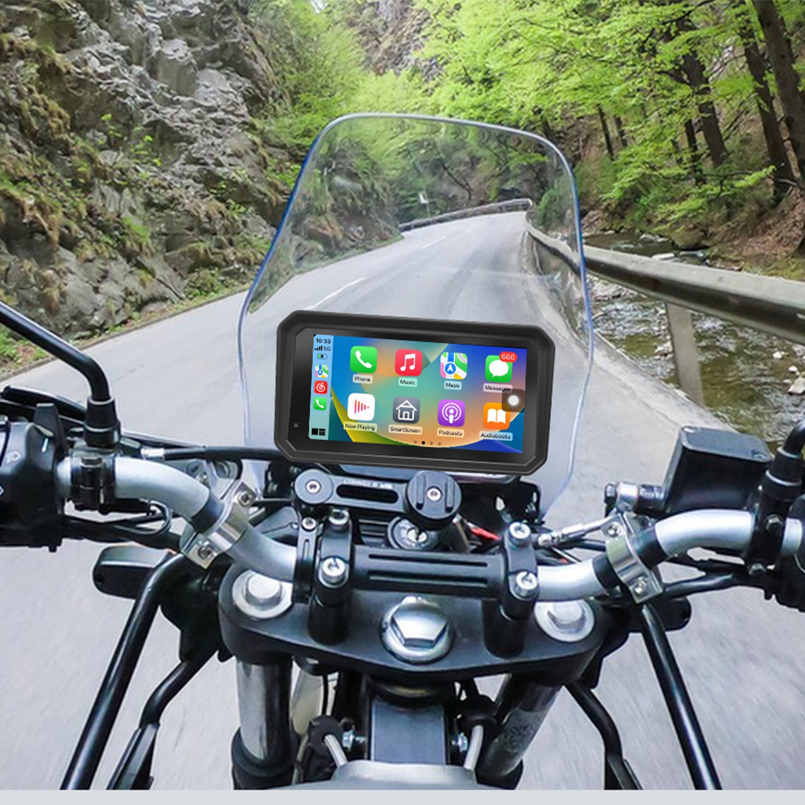 6″ Motorcycle Carplay GPS Navigation Wireless CarPlay & Android Auto IP67 WIFI