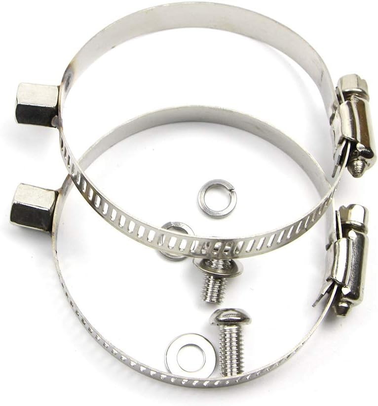 Durable Motorcycle Muffler Protector – Stainless Steel Heat Shield with Clamps