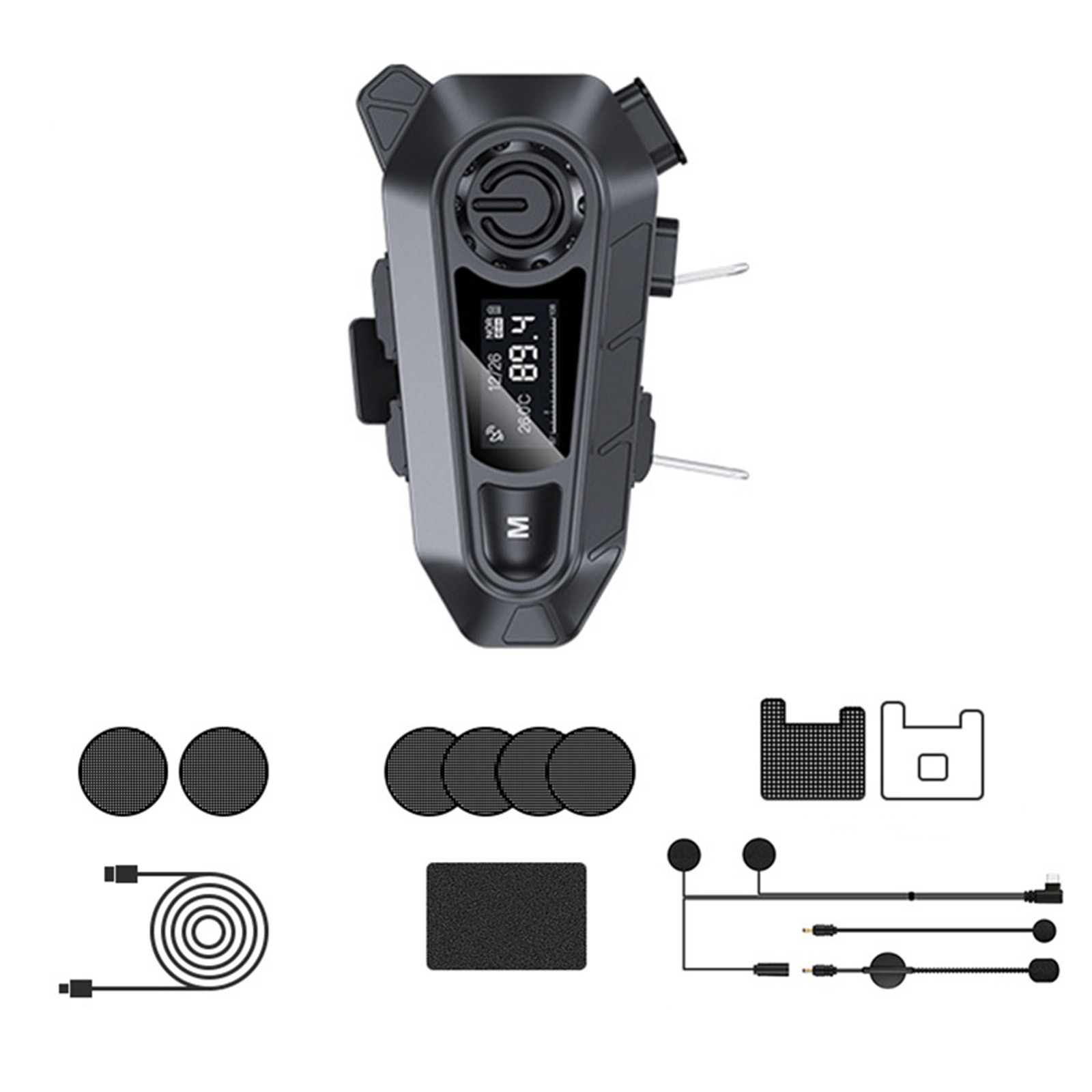 Motorcycle Helmet Headset Wireless Bluetooth 5.4 with Balanced Audio Sound
