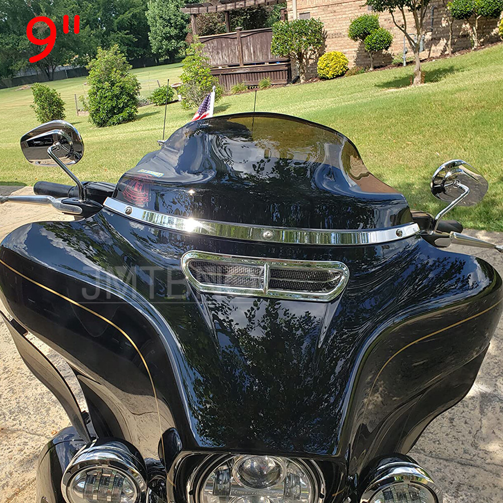 4″ 7″ 9″ Wave Windshield For Harley Touring Street Glide Ultra Electra 2014-2024