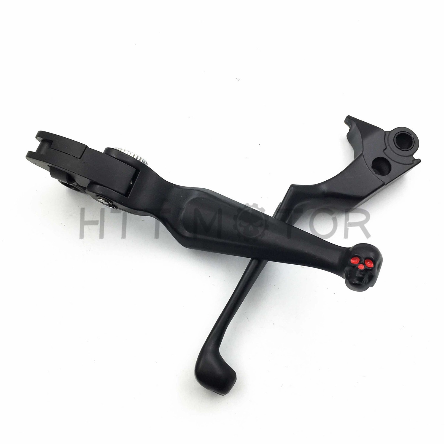 Black Skull Adjustable Brake Clutch Levers For ’96-’03 Harley Sportsters
