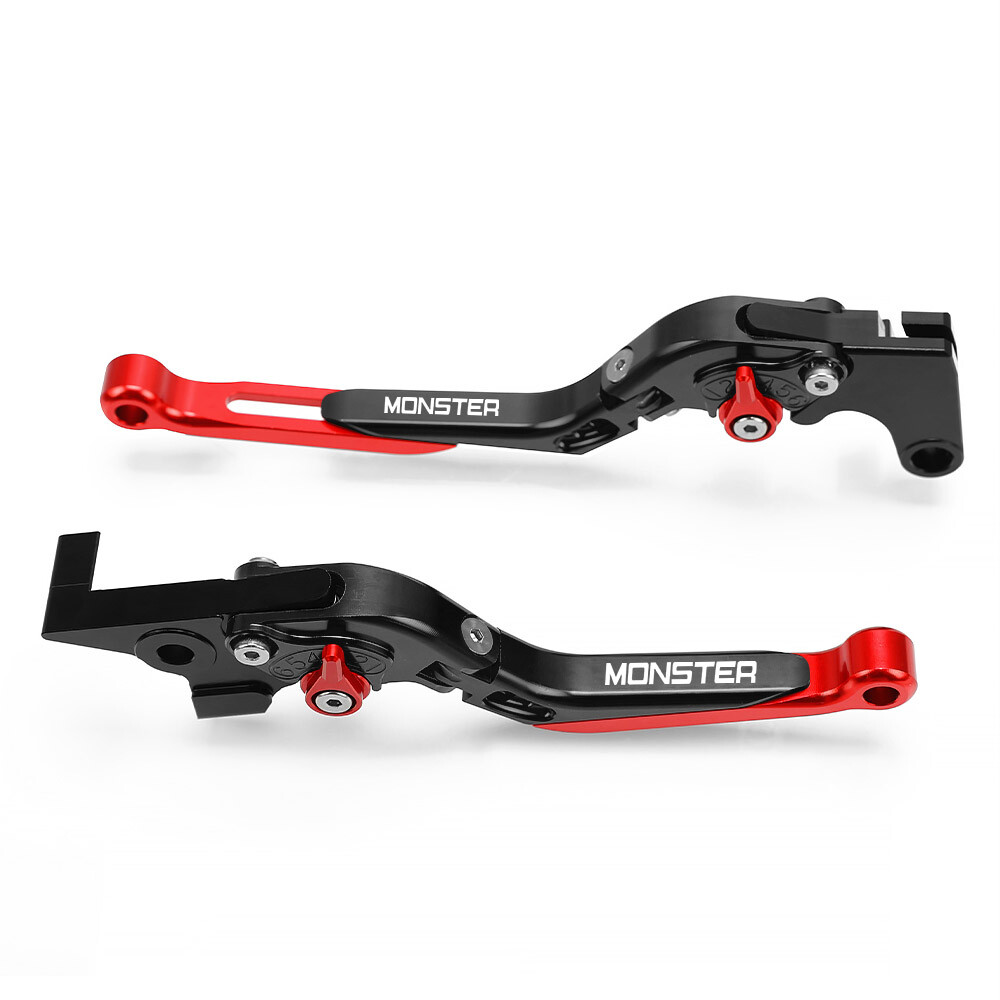 Folding Extendable Brake Clutch Levers For DUCATI MONSTER 766/797/821/1200 Red