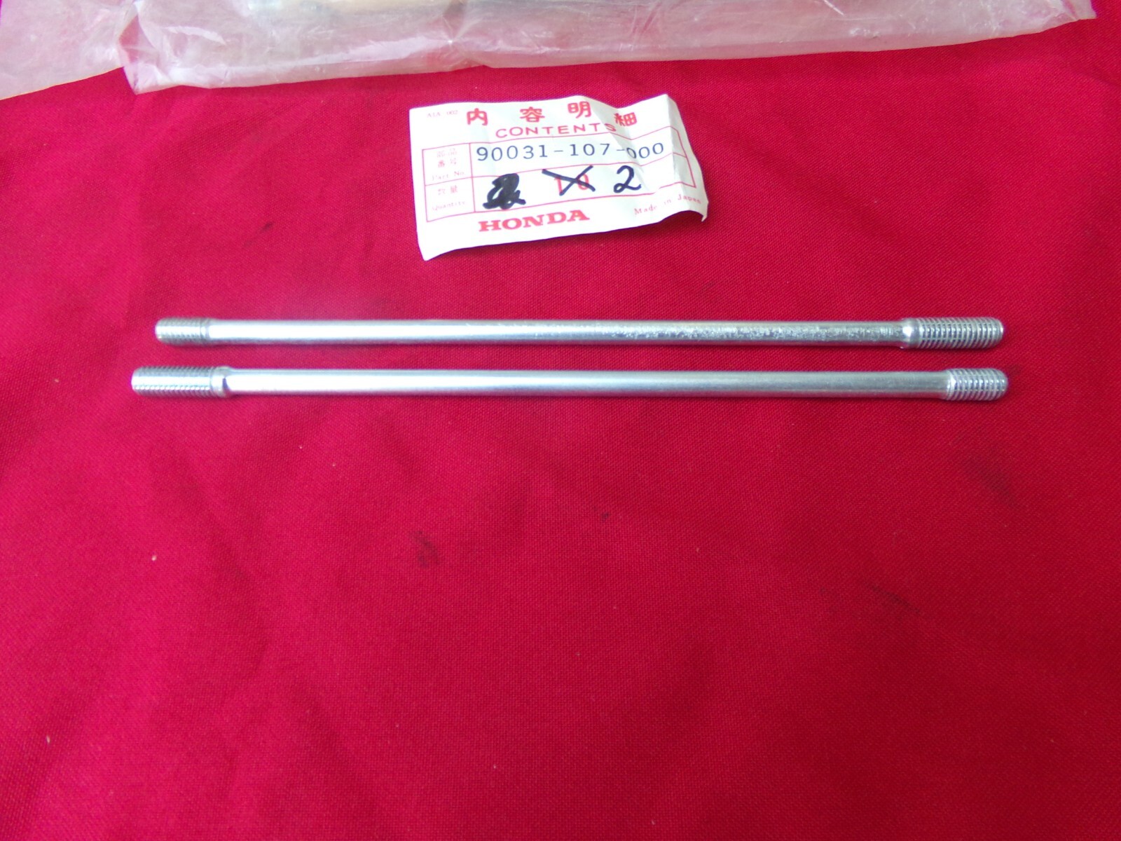 HONDA 100 125 CYLINDER STUDS NOS OEM 90031-107-000