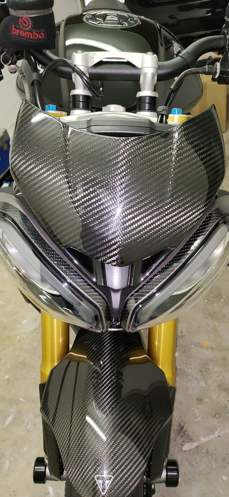 Bulle Windscreen Triumph Speed Triple 1200 RS 2021 2022 2023 2024 2025 Carbone