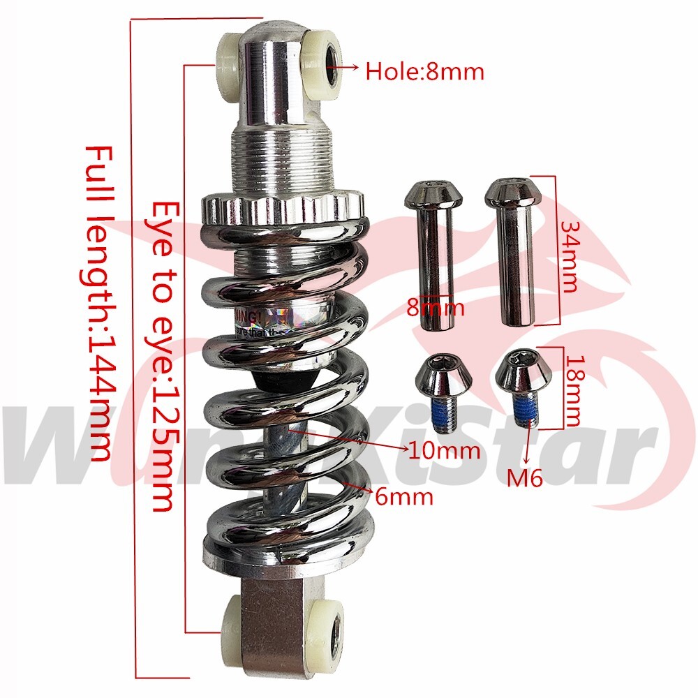 Scooter Motorcycle Suspension Shock 125mm 450LBS Bicycle Shocker Spring Absorber