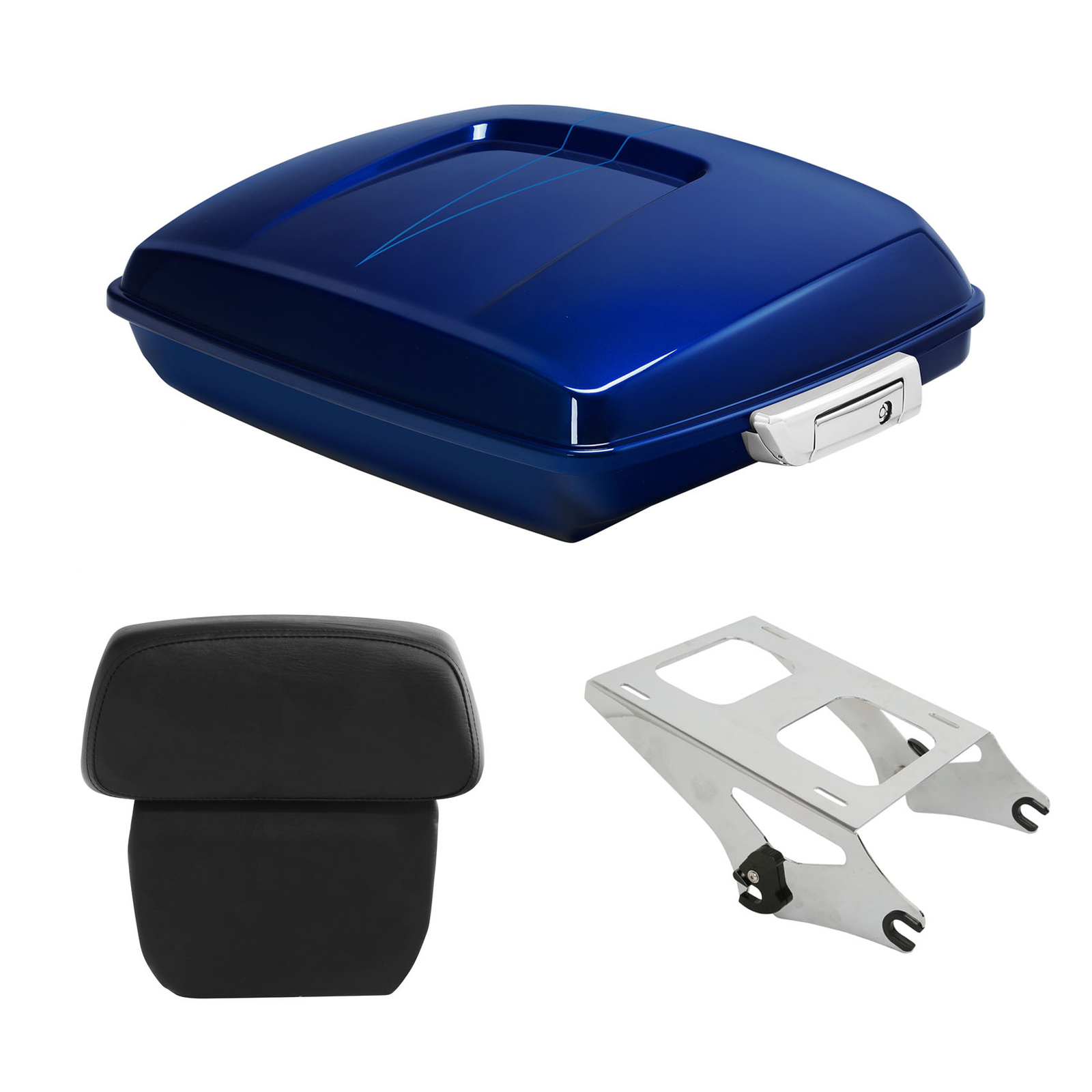 Razor Trunk Backrest Mount Rack Fit For Harley Touring 14-25 Superior Blue
