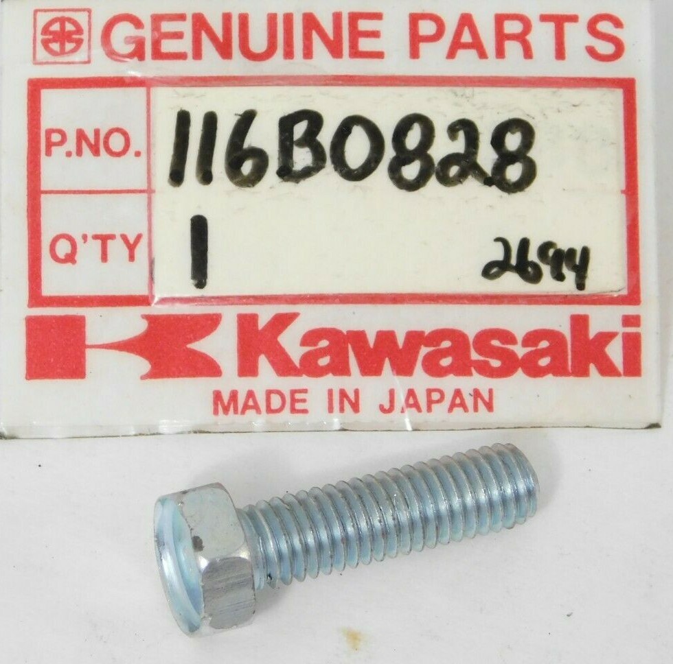 Kawasaki NOS NEW 116B0828 Hex Head Bolt 8×28 A1 A7 F6 A1SS A7SS Avenger 1966-73