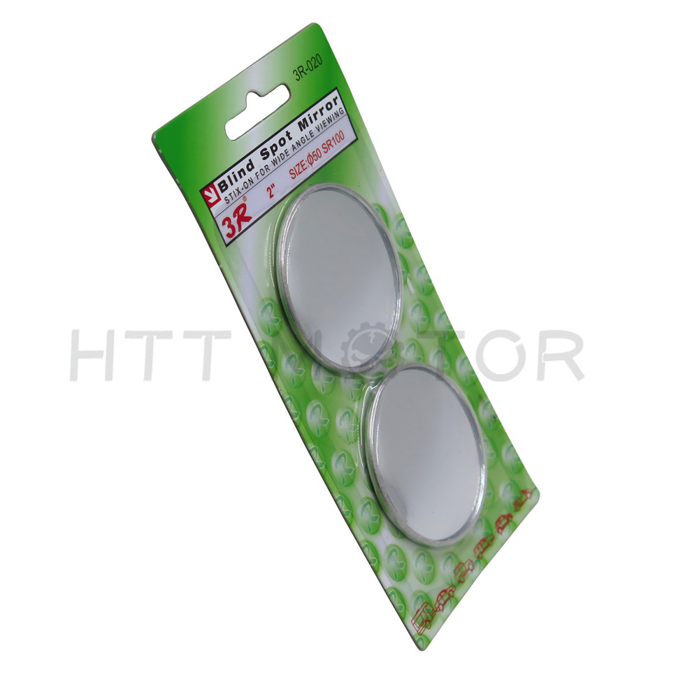 PAIR 2″UNIVERSAL ROUND STYLE CONVEX BACK/REAR TOW SIDE VIEW BLIND SPOT MIRROR
