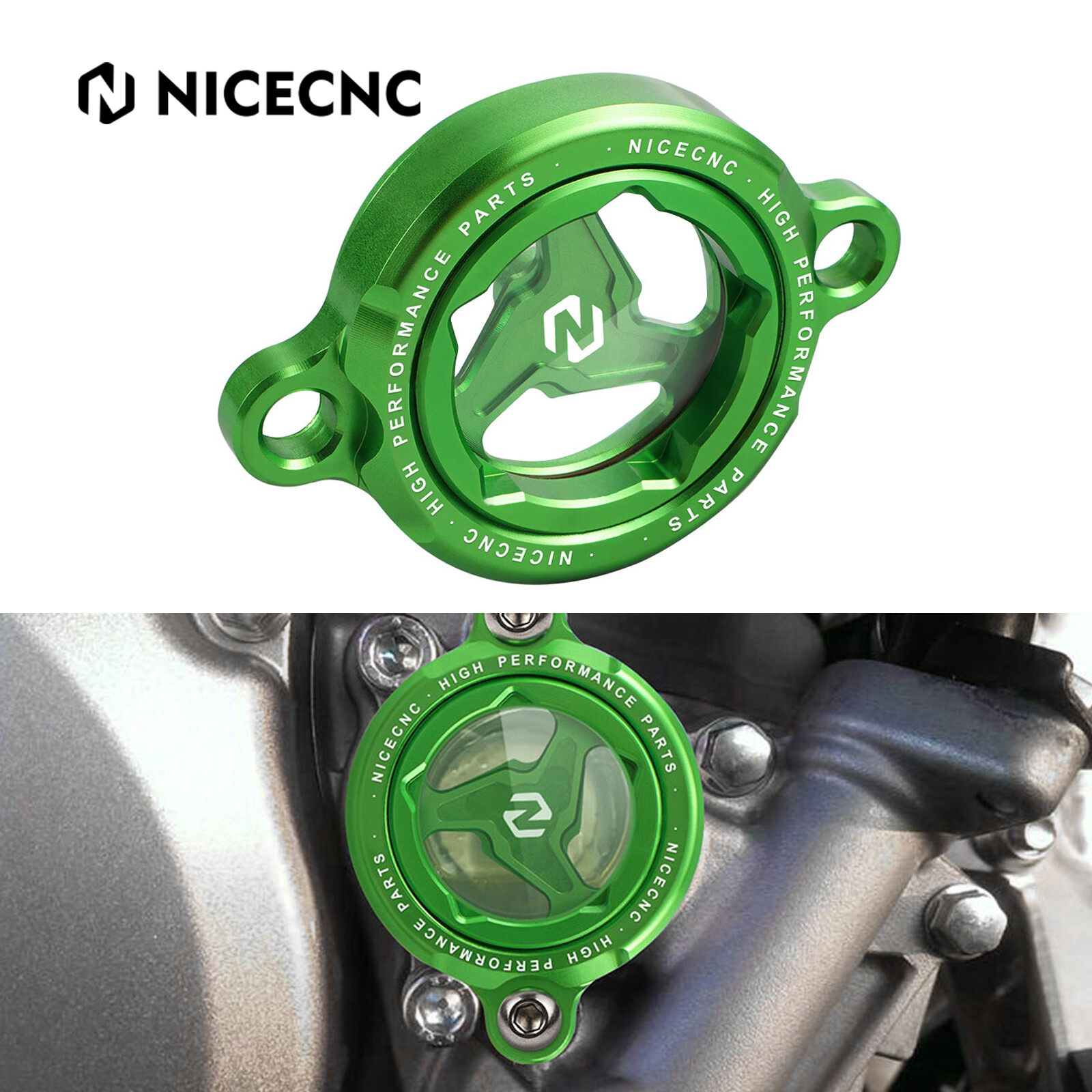Clear Engine Oil Filter Cover Cap For Kawasaki KX450F 2016-2018 KX450 2019-2022