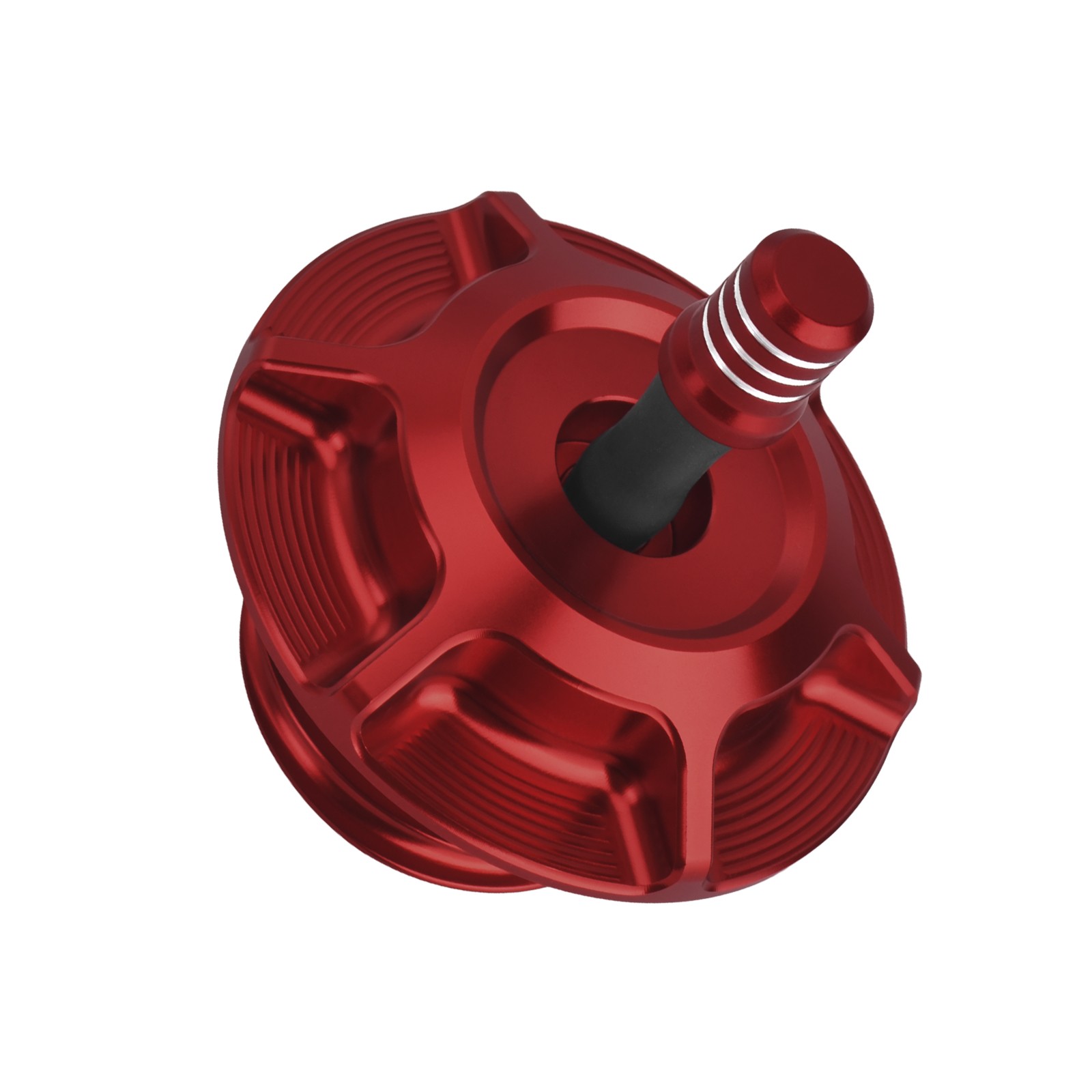 Gas Fuel Tank Red Cap w/ Vent Tube Universal Fit For Harley Touring Softail Dyna