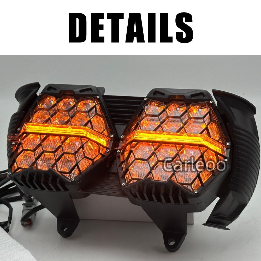 Dual LED Headlight Amber DRL, Hi-Low Beam For Harley Road Glide 2015-2021 2022