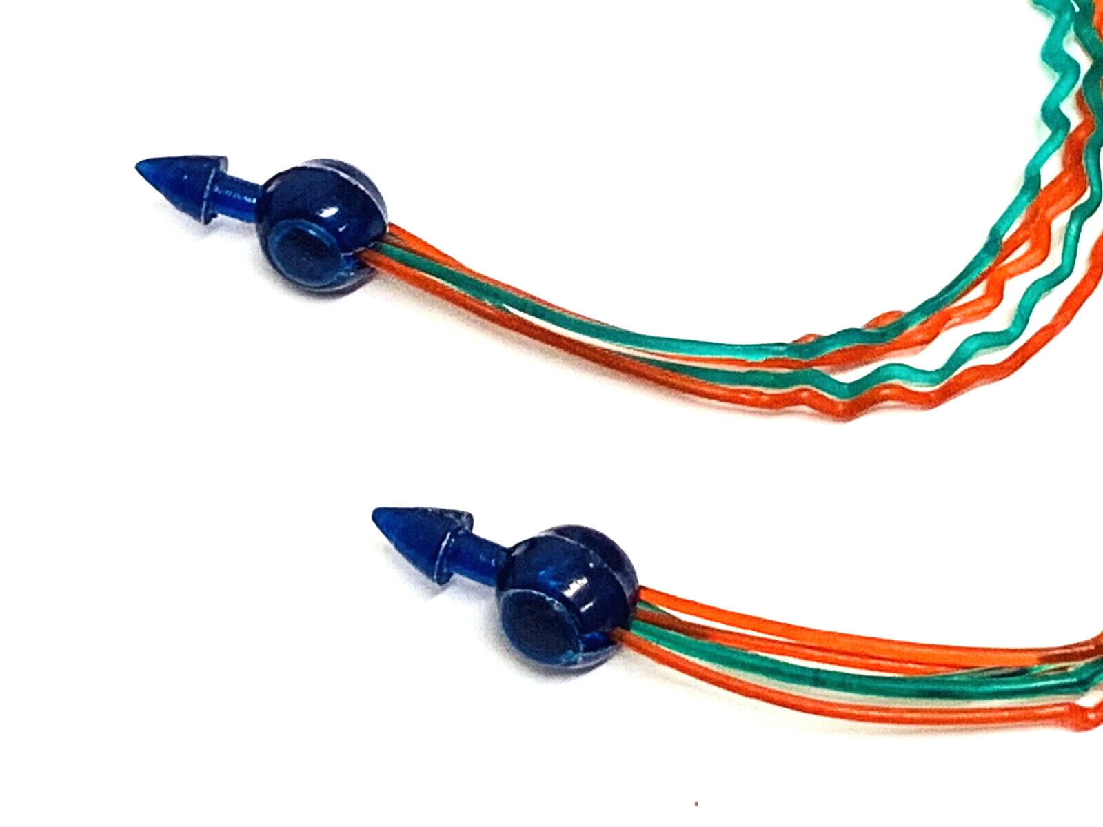 LAMBRETTA VESPA BIEMME BLUE BALL BLUE AND GREEN MOD STYLE ZIG ZAG TASSELS