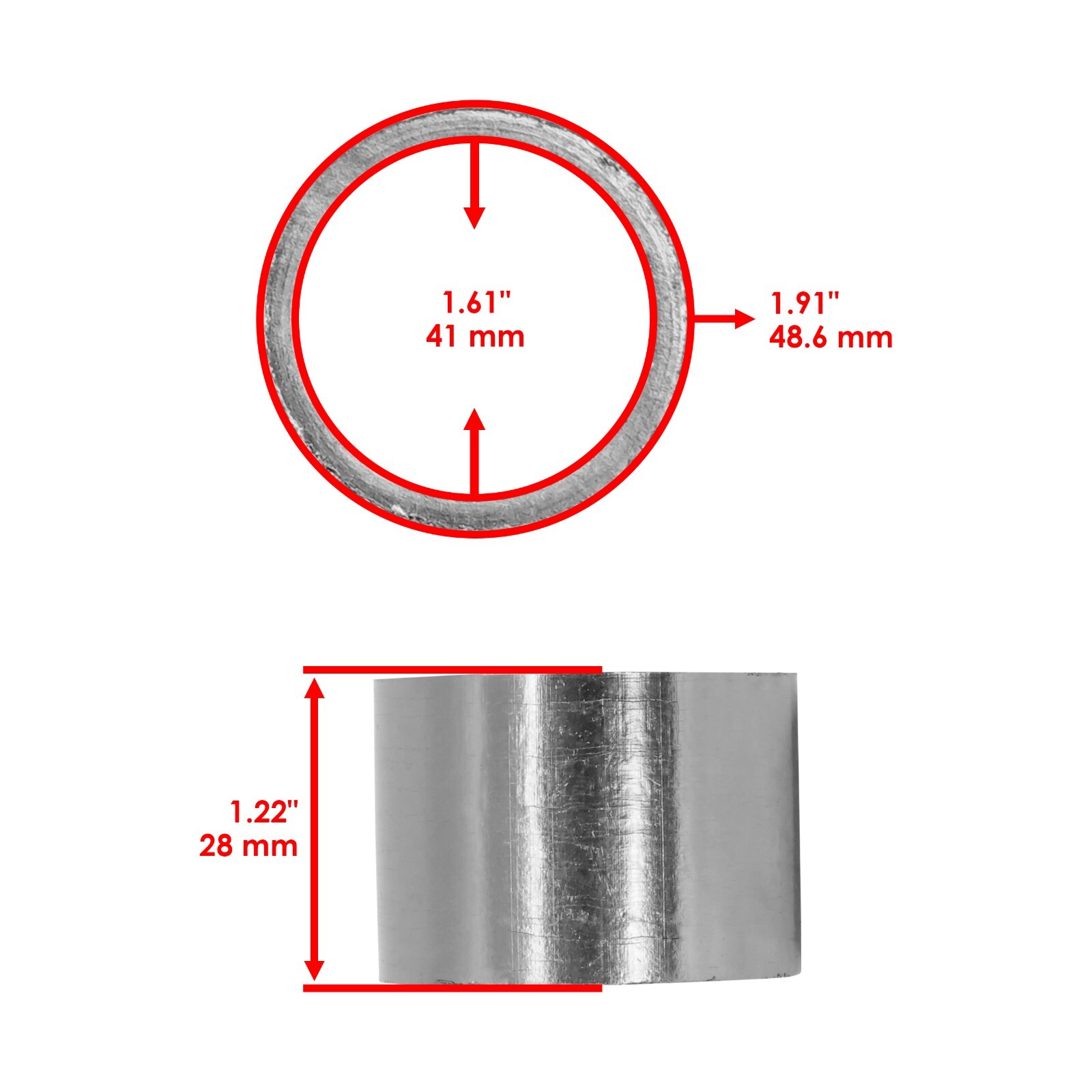 Exhaust Muffler Gasket for Honda CRF450X 2005-2017 / CRF450R 2006-2008