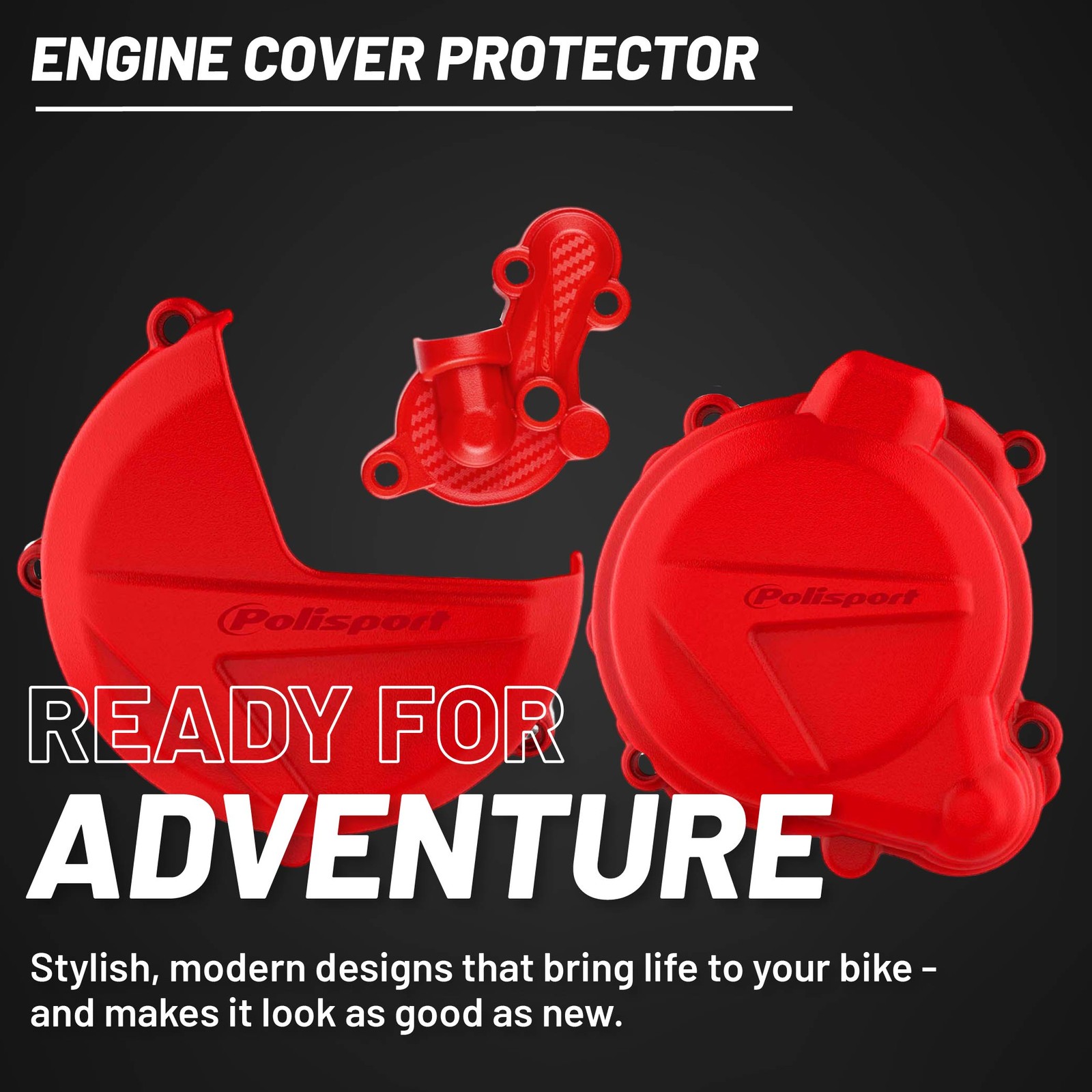 Polisport Engine Cover Kit (Red) – Compatible with BETA RR250/300 (18-22)