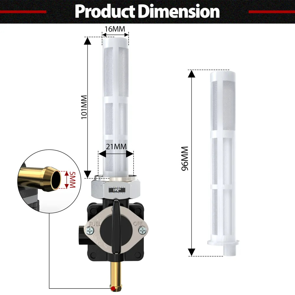 FUEL VALVE VACUUM Petcock For Harley Davidson Dyna Softail Heritag Electra Glide