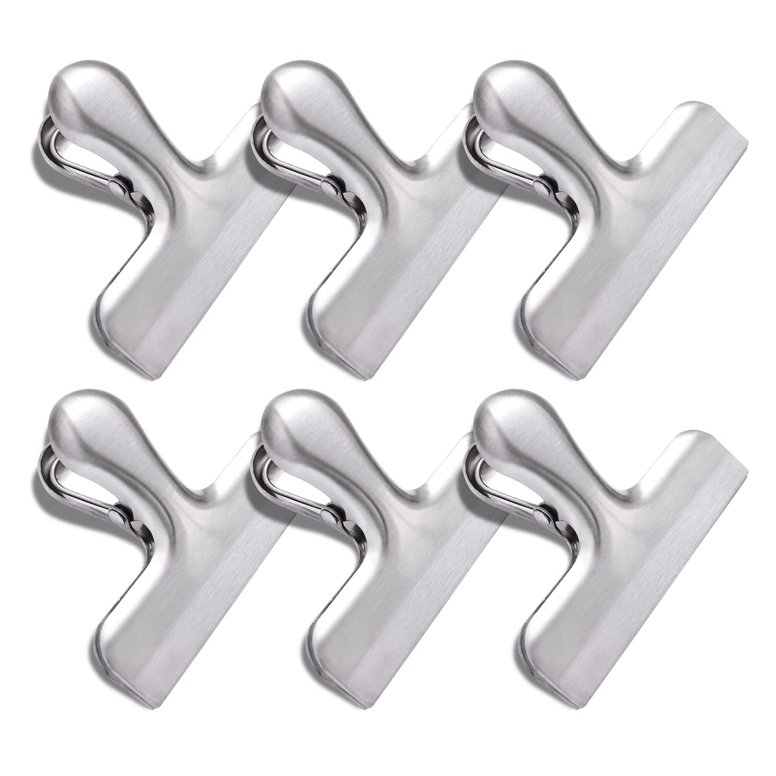 6 Pack Bag Clips, Stainless Steel Chip, Chip Clips Food Clip, Heavy Duty