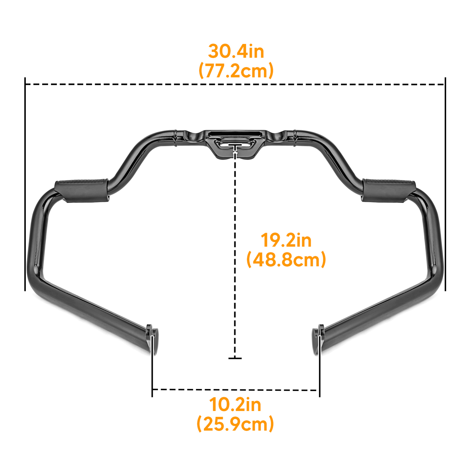 Black Mustache Engine Highway Guard Crash Bar For Harley Softail Fat Boy 2018-24