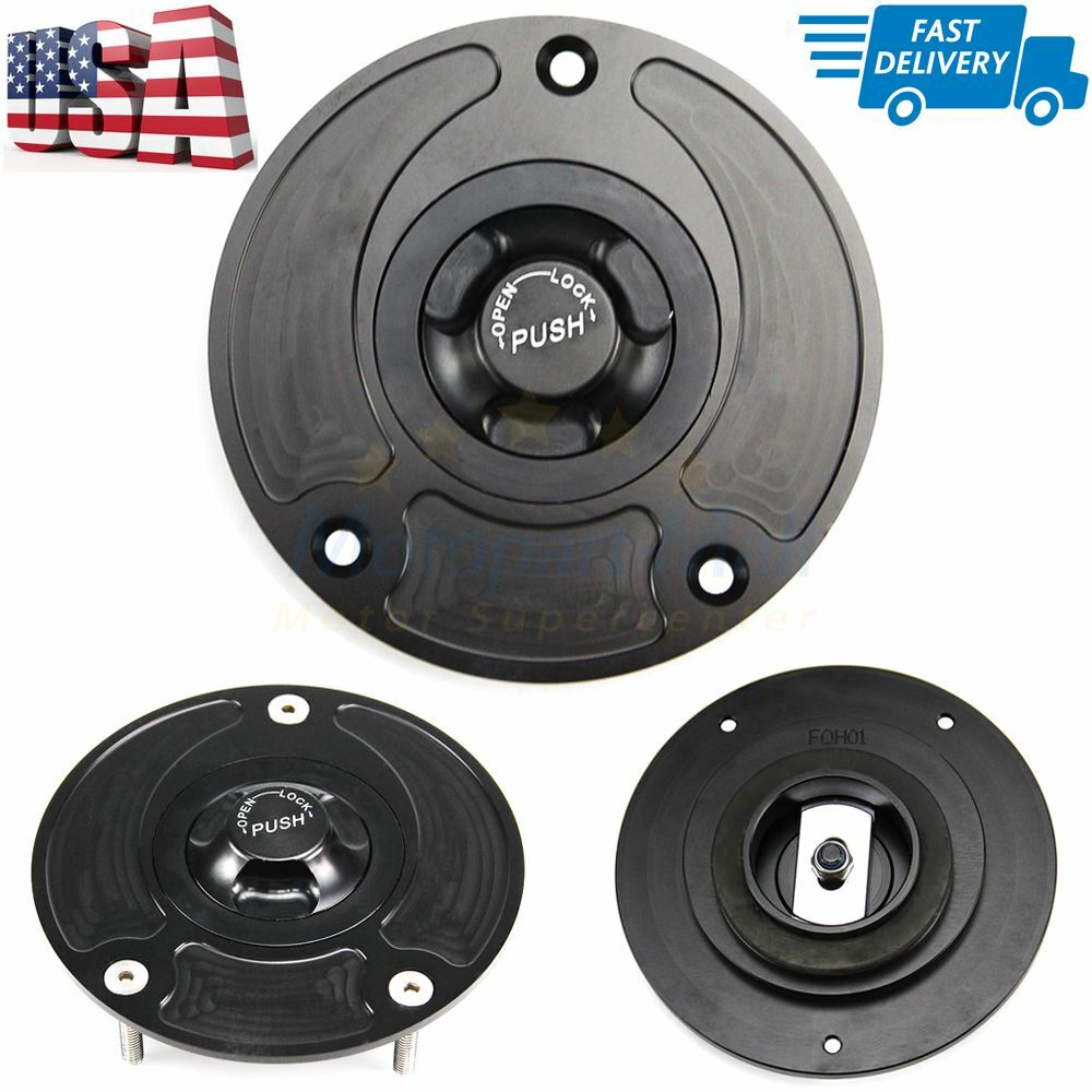 CNC Keyless Gas Fuel Tank Cap Cover For Honda CBR1000RR 03-14 CBR600 91-98 F4i