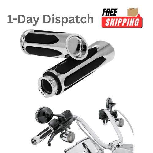 HDBUBALUS Chrome 1″ Hand Grips for Harley Touring