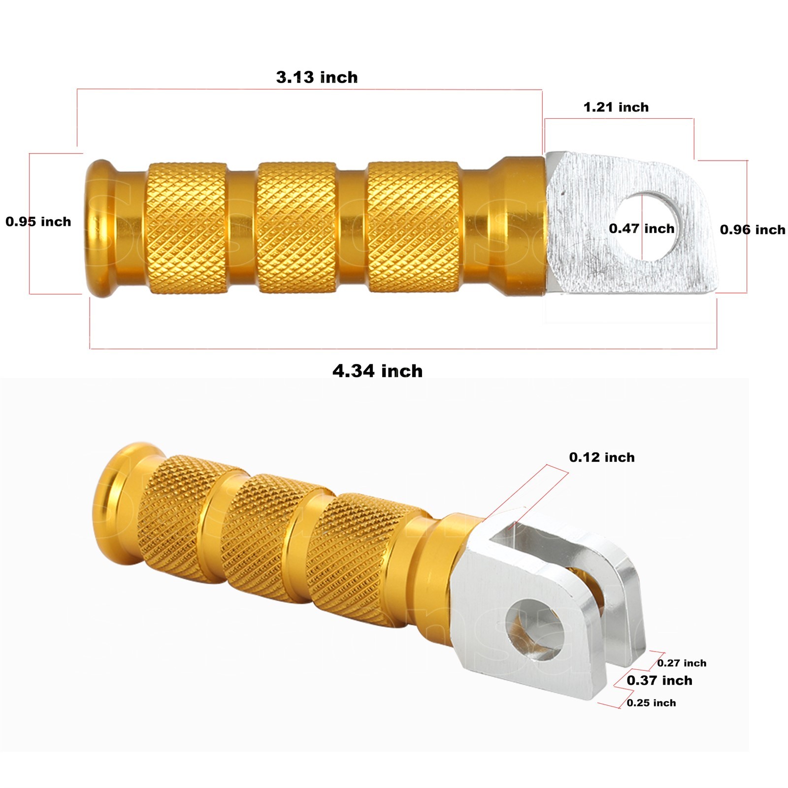 [SASA] Compatible With Suzuki Gold CNC Billet Anodized FRONT Foot Pegs