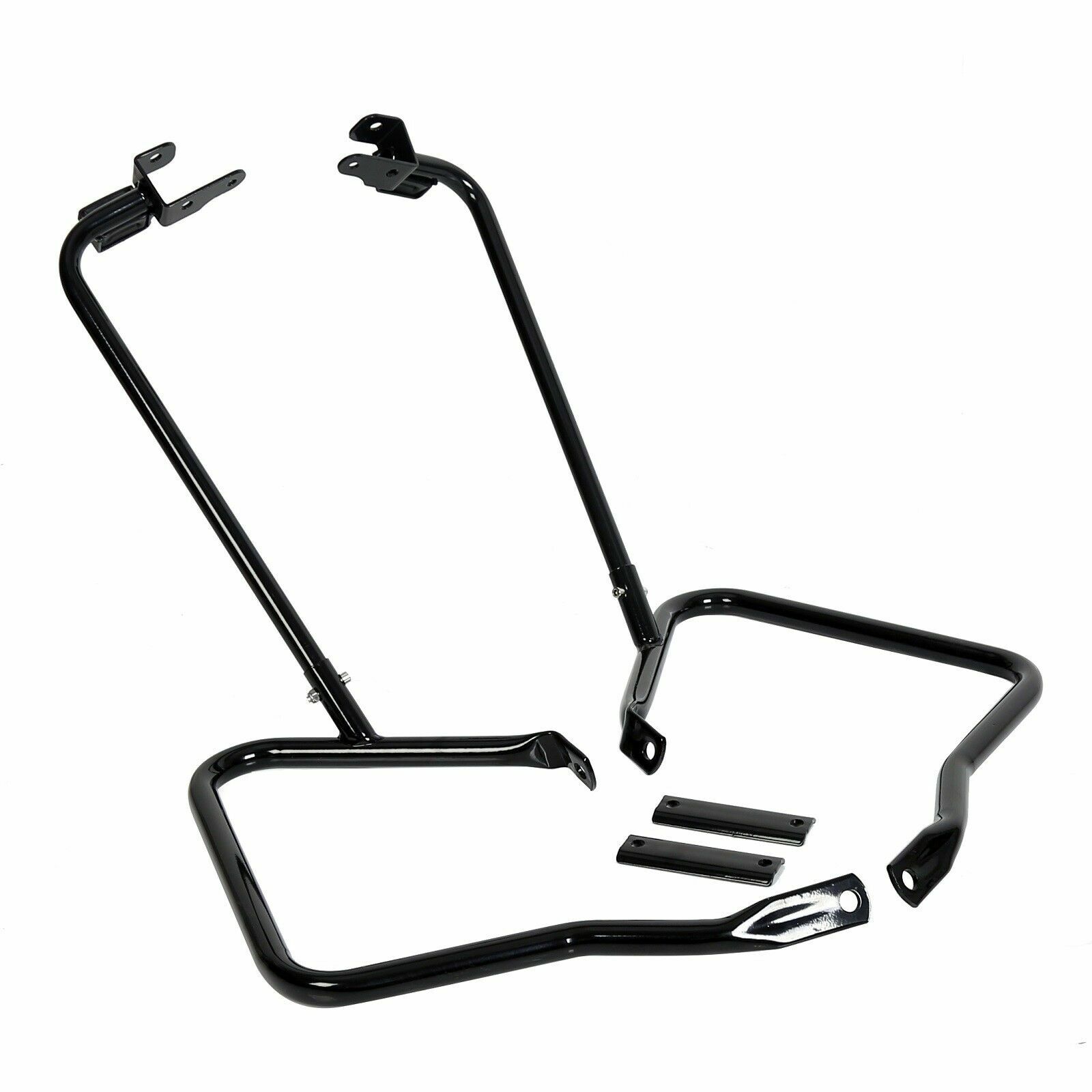Black Saddlebags Support Bracket Guard Bars For Harley Electra Road Glide 14-23