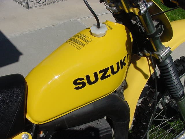 1976 1977 SUZUKI RM125 RM 125 gas tank aluminum Restored