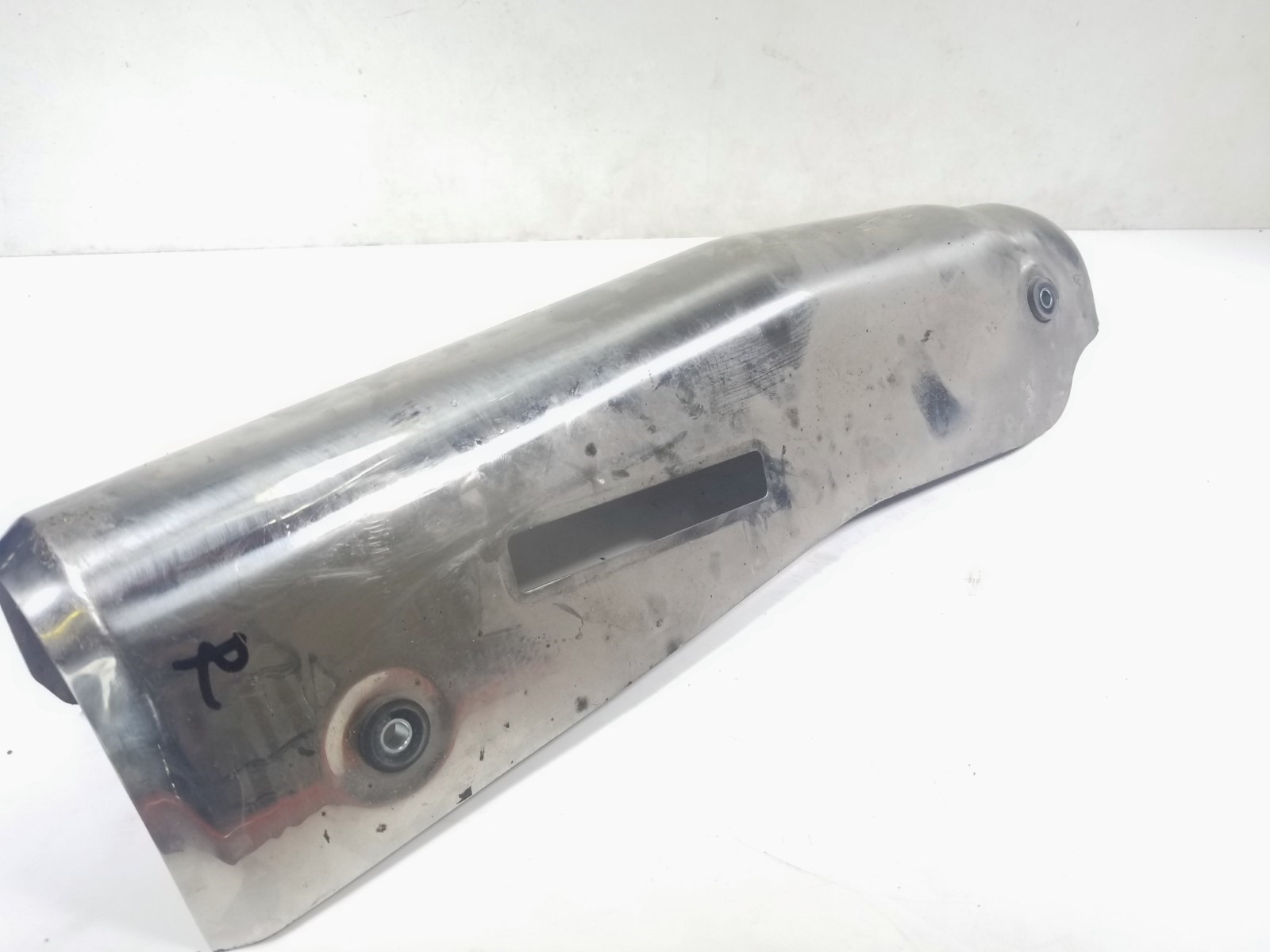 02-09 Honda Interceptor VFR800 Rear Right Exhaust Muffler Heat Shield Cover