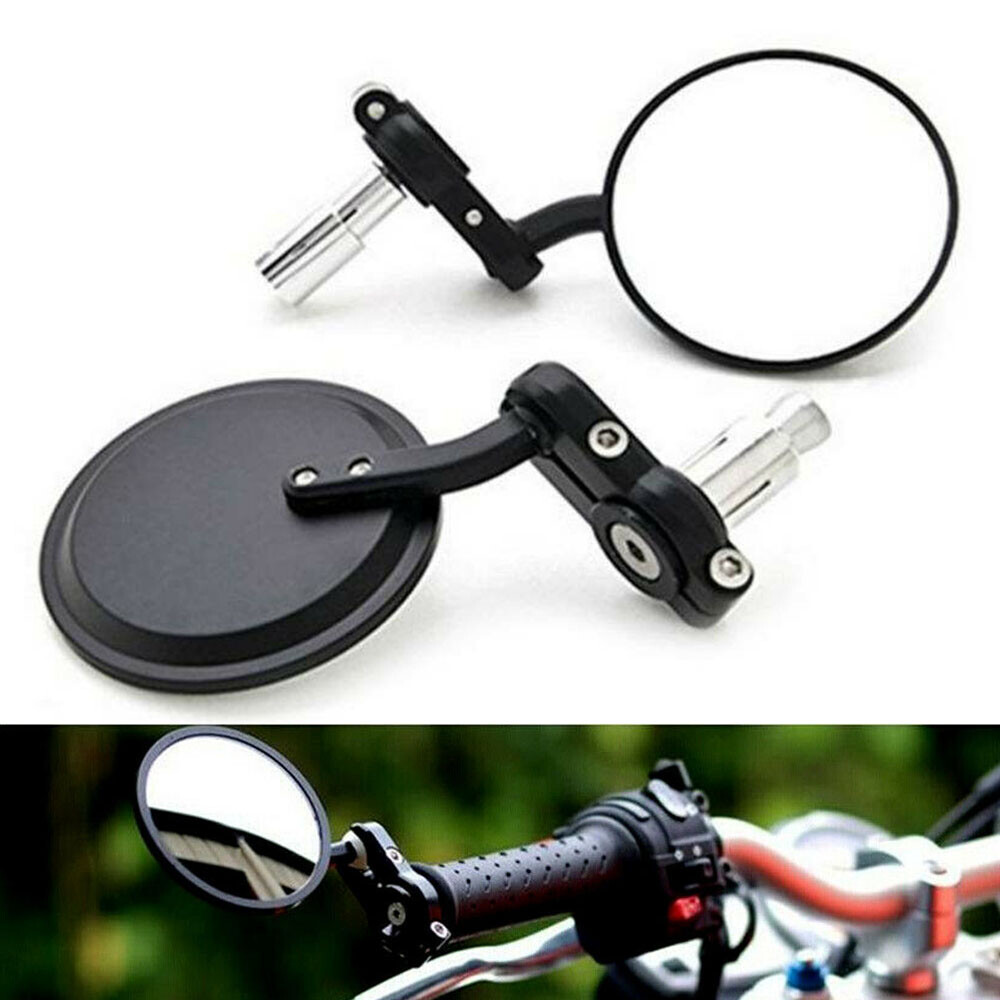 Universal 7/8″ Motorcycle Handle Bar End Mirror For Honda Suzuki Kawasaki Yamaha