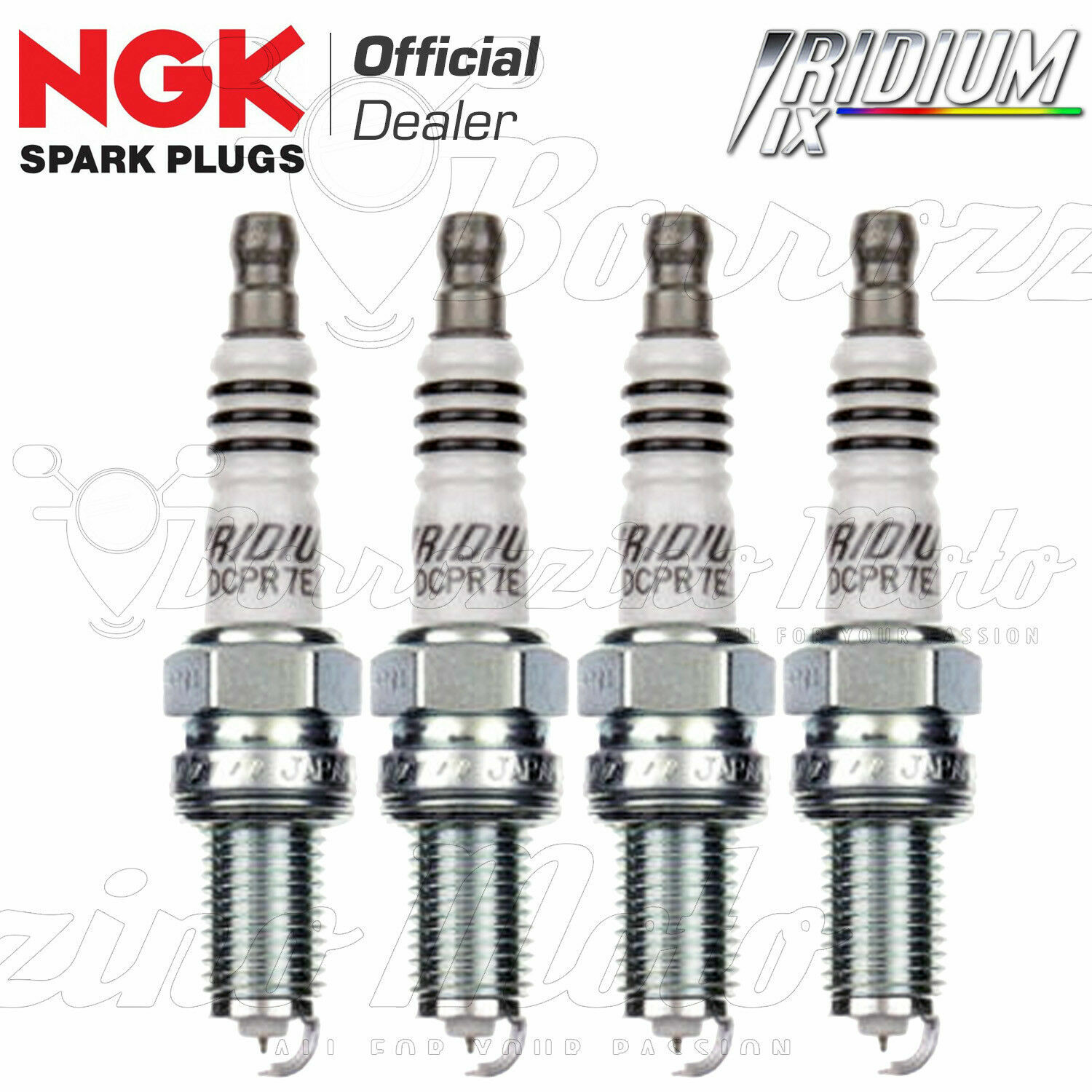 4 Candles NGK Iridium DCPR7EIX Fiat Stilo 16V / SW 1400 01.2004 > 02.2005