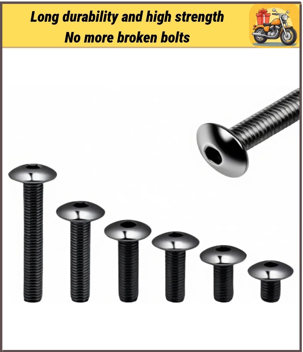 Black Complete Fairing Bolt Kit Bodywork Screws Set for Yamaha 2008-2016 YZF R6