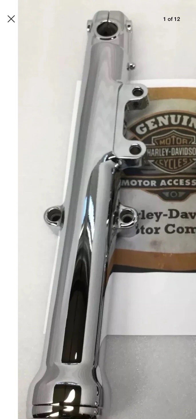 HARLEY FXDL Right FORK LEG Dyna 2000 05 SLIDERS R 45922-00 3/4 CHROME OUTRIGHT