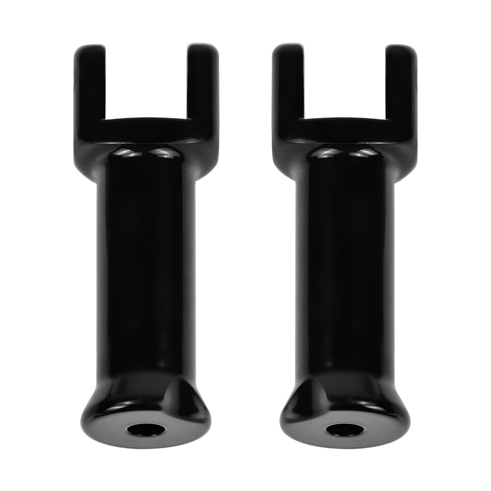 Black Rear Passenger Foot Pegs Mounts Brackets For Harley Low Rider ST 2022-2024